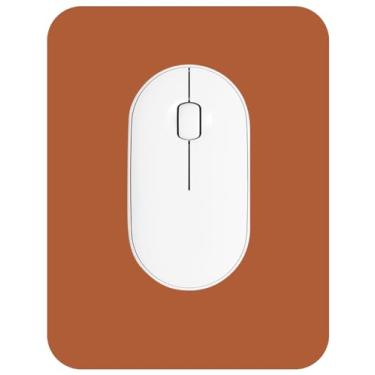 Imagem de ZYAOTWQZ Mouse pad pequeno 15 x 20 cm, uso flexível horizontal e vertical. Ótimo para viagens, laptops sem fio, bandejas de teclado, escritórios, etc. (marrom)