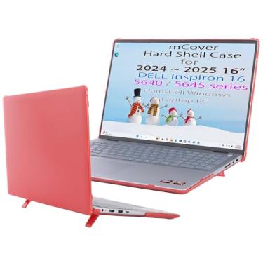 Imagem de mCover Capa compatível apenas com laptop Dell Inspiron 16 5640 série 5645 de 16 polegadas 2024 ~ 2025 (NÃO serve para nenhum outro modelo Dell) - vermelha
