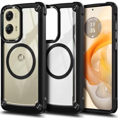 Imagem de YZB Capa magnética para Motorola Moto G Stylus 5G 2024 [não serve para Moto G 5G 2024] - Compatível com MagSafe, traseira resistente a arranhões, proteção de câmera revestida, capa de telefone à prova