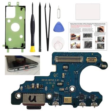 Imagem de Kit de substituição de porta de carregamento para Galaxy Note 10 versão EUA, Galaxy Note 10 SM-N970U, SM-N970U1, SM-N970W Dock Board Conector USB-C, com kit de ferramentas e manual de instruções