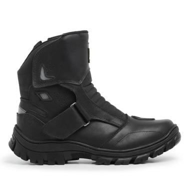 Imagem de Coturno Motociclista Masculino Bota Motocross Couro Legitimo-Masculino