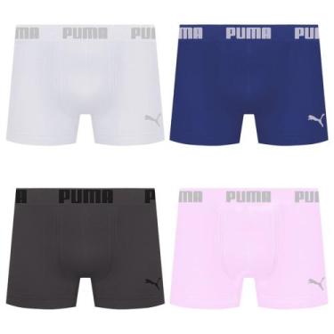 Imagem de Kit 4 Cuecas Puma Boxer Sem Costura Masculina, G