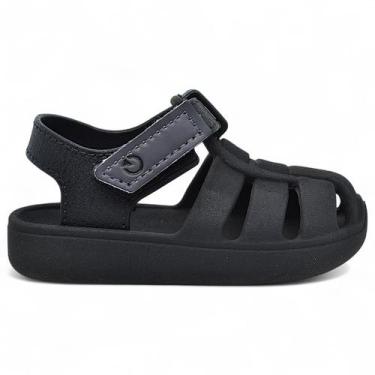 Imagem de Sandalia Infantil Cartago Oslo Masculina Conforto Macia Baby, Preto, 2