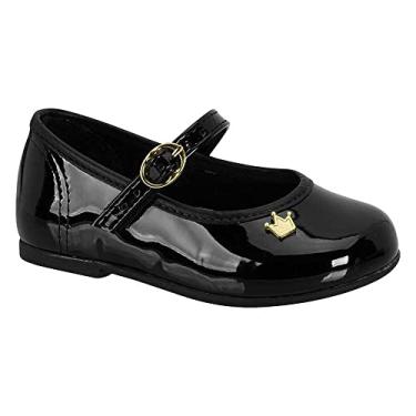 Imagem de Sapatilha Molekinha Verniz Premium Bebê Feminino, Preto, 20