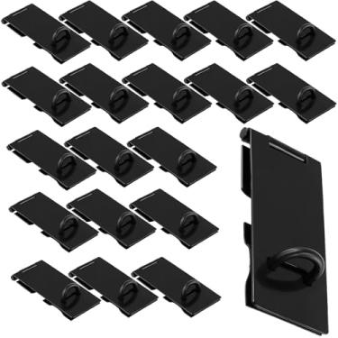 Imagem de SINJEUN Pacote com 20 ferrolho de cadeado preto de 7,6 cm, trava de ferrolho de porta de ferro para portão de porta, casa, jardim, quintal