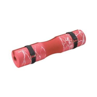 Imagem de Colaxi Almofada de suporte para barra antiderrapante com alças, almofadas para barra de levantamento de peso, almofadas para de agachamento para estocadas, Vermelho