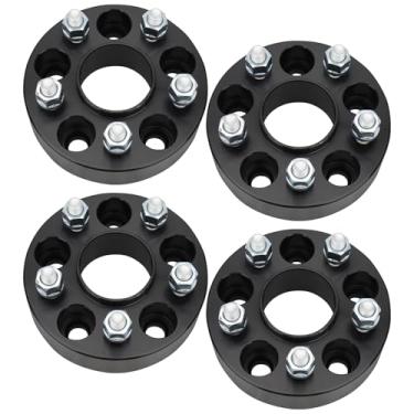 Imagem de BRTEC Adaptador de roda Hubcentric 5 x 4,25 3,8 cm de espessura M12x 1,5 pinos 63,4 mm furo 5x108 mm espaçadores de roda para Ford para Lincoln para Mercury para Jaguar 4 peças