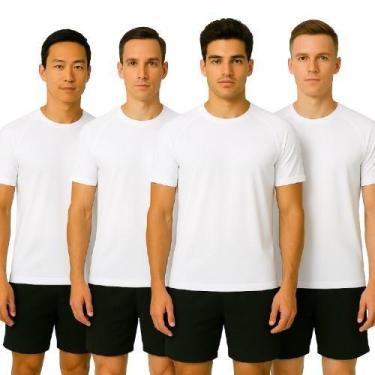 Imagem de Kit 4 Camisetas Fit Masculina Academia Treino Corrida Treino Básica Li