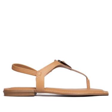 Imagem de Sandália Rasteira Feminina Mississipi Napa Bege, Bege, 36