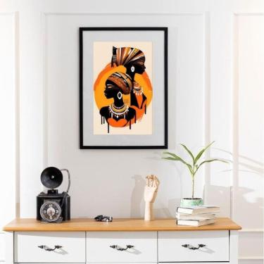 Imagem de Quadro Abstrato Arte Africana - 60X48Cm