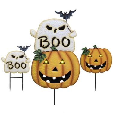 Imagem de Halloween Yard Stakes TERESA'S COLLECTIONS Metal com luz solar