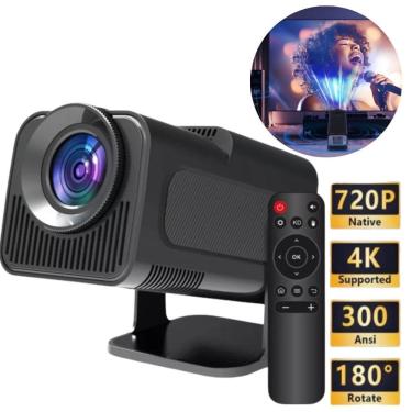 Imagem de Projetor Hy320 Wifi6 Hd 390 4K Ansi Android Smart Entrega