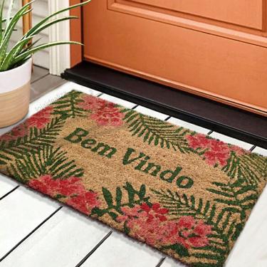 Imagem de 1 Tapete Porta Capacho Fibra Coco Antiderrapante 33x60 E1