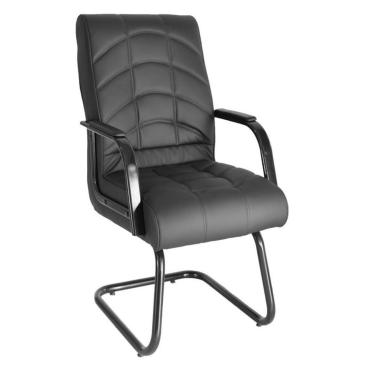 Imagem de Cadeira Diretor  Base Fixa em S Linha Lyon Preto