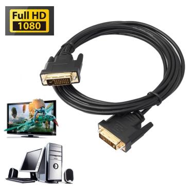 Imagem de CABO DVI-D 24+1 GAMER 144HZ COMPATÍVEL MONITOR ACER GN246HL = DVI 24 + 1 PINOS MACHO X MACHO = BLINDADO