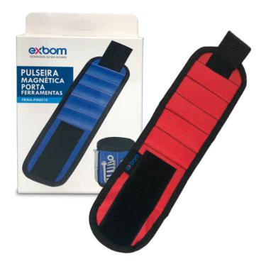 Imagem de Pulseira Magnética Segura Prego E Parafuso Vemelha