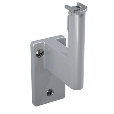 Imagem de Suporte de corrimão para sistema promenaid , prata, compatível com ADA, clipe no lugar, suporta 226 kg, pivôs para todos os ângulos