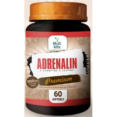 Imagem de Adrenalin l-carnitina e cafeina 60 softgels multivitta