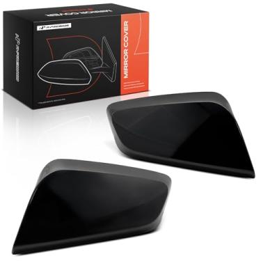 Imagem de A-Premium 2 peças de tampas de espelho retrovisor do lado do motorista e do passageiro - compatível com Chevrolet Impala 2014-2020 - preto liso