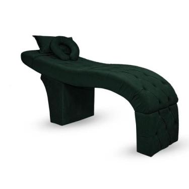 Imagem de Maca Estética Bela Para Extensão De Cílios Veludo Verde - SOFA STORE