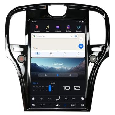 Imagem de NAKEVICH Tela de 14,4 polegadas Qualcomm Android 13 rádio veicular para Chrysler 300C 300S 2015-2021 estéreo substituição Tesla Style unidade de cabeça de leitor multimídia navegação GPS
