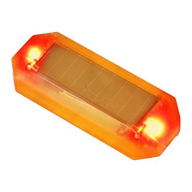 Imagem de A ABSOPRO Alarme simulado de energia solar universal para carro, segurança do carro, luz de advertência LED anti-roubo, lâmpada falsa vermelha laranja