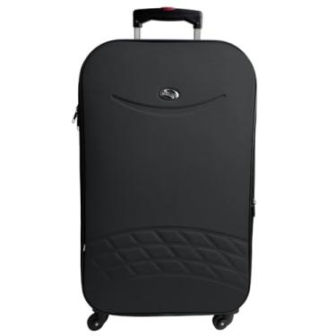 Imagem de Mala de viagem 28Kg Giratória 360° com zíper Expansivo Forrada e Resistente (Preto)