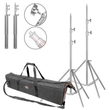Imagem de Kit 2 Tripés De Iluminação Greika Glf-x2 2 Metros + Bolsa De Transport