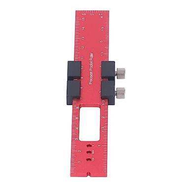 Imagem de Régua para Carpintaria, Ferramenta de Oficina de Régua de Liga de Alumínio de Precisão 160 Mm Vermelho Preto