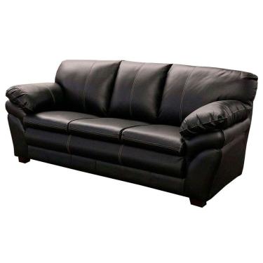 Imagem de Sofá De Couro 3 Lugares Paris 216Cm M06 Preto 450