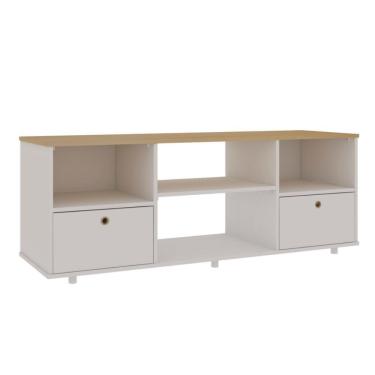 Imagem de Rack Simm Com 2 Gavetas Branco / Savana