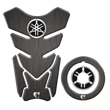 Imagem de Adesivo Protetor Tanque E Bocal Moto Yamaha Carbono Cinza