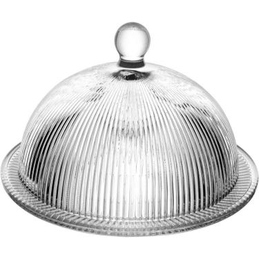 Imagem de Queijeira Redonda Home&co Com Tampa Vidro 14x20x20cm Transparente