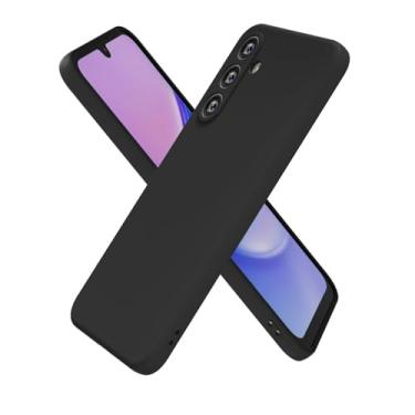 Imagem de oakxco Capa de silicone para Samsung Galaxy A15 5G, ultrafina e fina para mulheres e meninas, cor lisa lisa minimalista estética fofa design feminino, gel de borracha macia TPU com capa para câmera