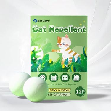 Imagem de Bolas de dissuasão para cães e gatos – 12 peças de fórmula natural de plantas, resistente ao clima, proteção o ano todo para impedir xixi, cocô/escavação, adequado para jardim, gramado, sofá, carpete