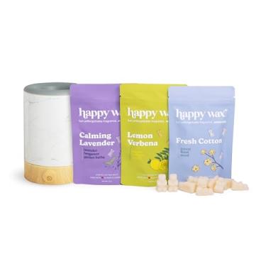 Imagem de Happy Wax Kit de Aquecedor e Cera para Derreter Assinatura de Mármore (Fresco)