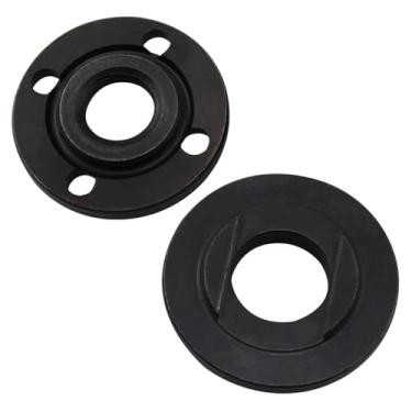 Imagem de PZRT 2 peças de flanges superiores e inferiores, 1 rosca padrão britânica de 1,5 cm, compatível com kit de porca de bloqueio de metal para prender lâminas de serra de diamante, discos de corte