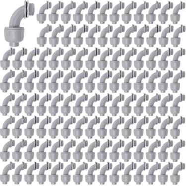 Imagem de Feotech Conector Estanque De 3/4" - Pacote Com 120 Conexões Elétricas Pvc, Conectores Flexíveis Retos 90 Graus Para Casa, Cozinha E Banheiro