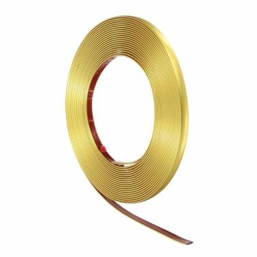 Imagem de HARFINGTON Moldura de acabamento de parede de 10 m x 1 cm, moldura de acabamento de moldagem e colagem, tira de destaque autoadesiva de PVC flexível para parede, teto, piso, armário, azulejo, borda