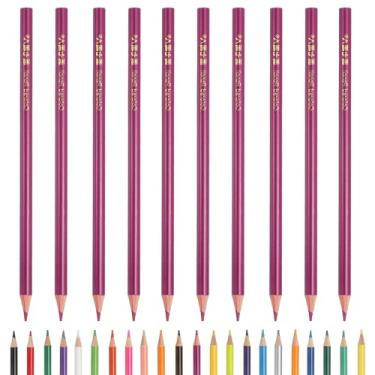 Imagem de PATIKIL Lápis de cor, rosa vermelha, lápis de desenho com núcleos à base de óleo, materiais de scrapbook, para adultos, livros de colorir, artistas, iniciantes, desenho, esboços, 10 peças