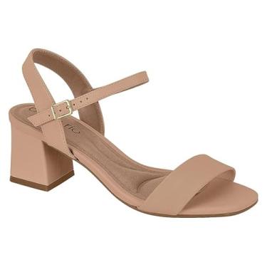 Imagem de Sandália Feminina Beira Rio – Fivela, Salto Bloco, Conforto, Leve e Uso Diário – Moderna e Elegante (Nude, BR, Adulto, Numérico, 34)