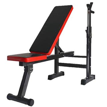 Imagem de LMJYU Rack de agachamento supino masculino fitness barra rack multifuncional suporte ajustável casa interior academia dobrável suporte de treinamento de força rack de agachamento cm