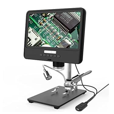 Imagem de Microscópio eletrônico 5X-1200X câmera digital para microscópio de solda ajustável 1080p