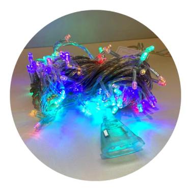 Imagem de Pisca Pisca LED 100 Lâmpadas Cordão Extensível 10 Metros Fio Crystal Transparente 8 Modos de Iluminação Branco Quente 110v (COLORIDO)
