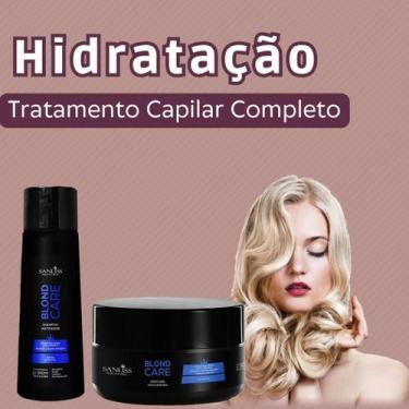 Imagem de Kit Blond Care Terapia Capilar Loiras 600 Ml 2 Passos - Sanliss