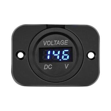 Imagem de Voltímetro Digital À Prova d'Água DC 12-24V Com Display LED Para Carro