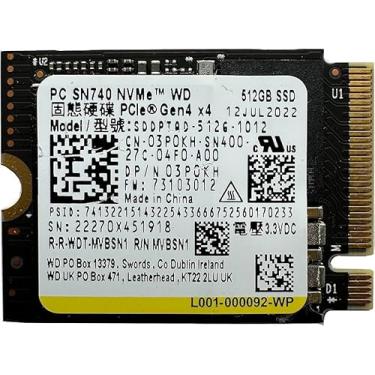 Imagem de SSD WD_PC Preto 1TB SN740 M.2 2230 PCIe Gen 4.0 NVMe para dispositivos portáteis de jogos, até 5.150 MB/s, compatível com Steam Deck, Surface Pro Laptop, ROG Ally, MSI Claw, Legion Go Upgrade, 3D TLC