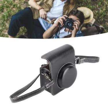 Imagem de Capa Protetora para Câmera Bolsa de Instantânea Couro PU 40 com Cinto Ombro Ajustável Fotografia Design Magnética Portátil