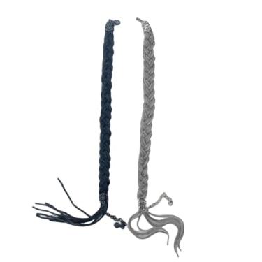 Imagem de PXXINI Pulseira de corda torcida feita à mão, tornozeleira trança de dreadlock prata 925 com franja, presente exclusivo de joias modernas, One Size, Cobre, Sem Pedra Preciosa