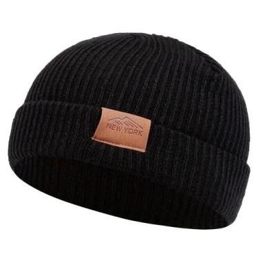 Imagem de Gorro de Hip Hop Unissex - Quente, para Outono/Inverno, Preto